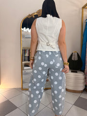 LAZO GREY/WHITE  POLKA DOT JEANS