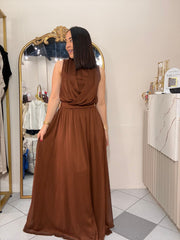 ALEXA" BROWN DRESS