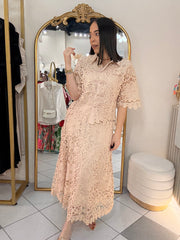 SET FALDA ELEGANTE CREMA