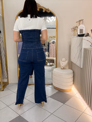 WHITE/DEJIM TOP