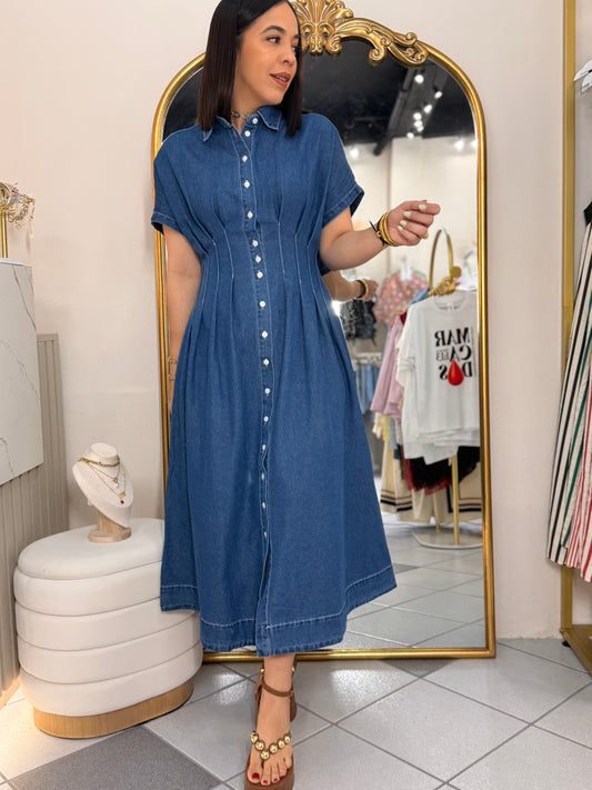 CAROLINE" DENIM DRESS