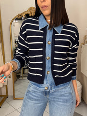 LENY” NAVY SWEATER