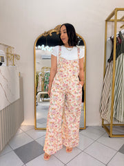 PINK  FLORAL  JUMPSUIT