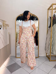 PINK  FLORAL  JUMPSUIT
