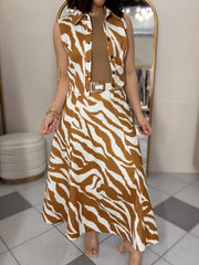 SET DE VEST Y FALDA ' CAMEL