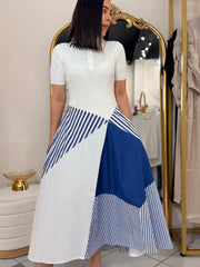 KAMELIA¨ WHITE/BLUE DRESS