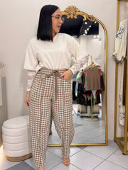 PANTALON CUADROS BROWN