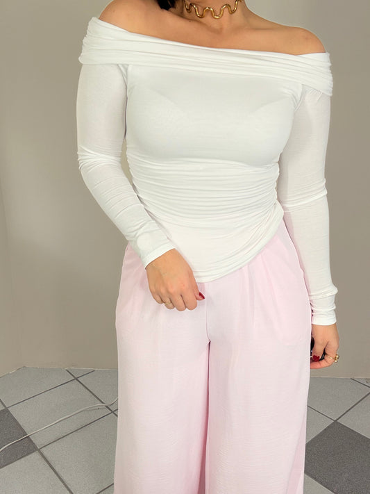 BLUSA MANGA LARGA BLANCA