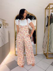 PINK  FLORAL  JUMPSUIT