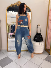 STAR DENIN JUMPSUIT OVERSIZE