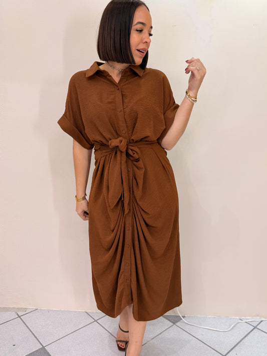BROWN DRESS