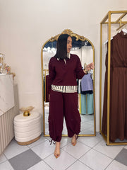 KIRIA" SET BURGUNDY