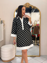 KELY' BLACK POLKA DOT  DRESS