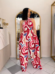 LIANA JUMPSUIT PINK/BLUE