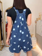 POLKA DOT ROMPER DENIM