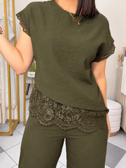 KELLY, SET GREEN  DETALLE LACES