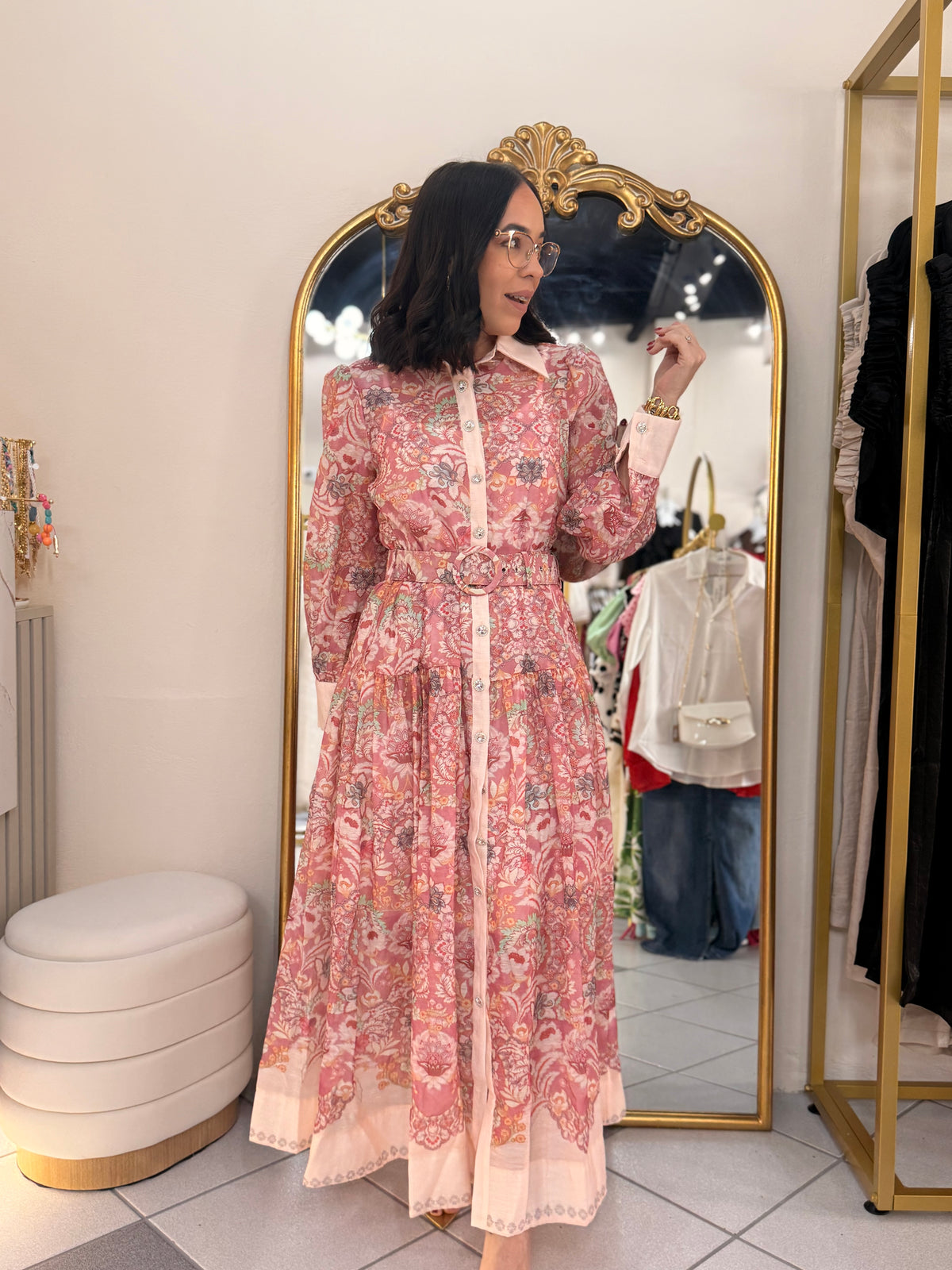 KAREN¨ FLORAL PINK DRESS