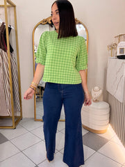 BLUSA VERDE DE CUADROS