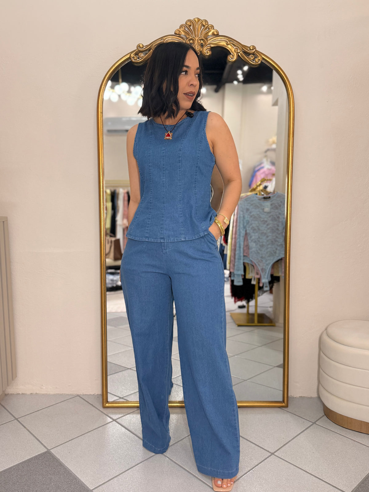 LIGHT  DENIM SET DOS PIEZA