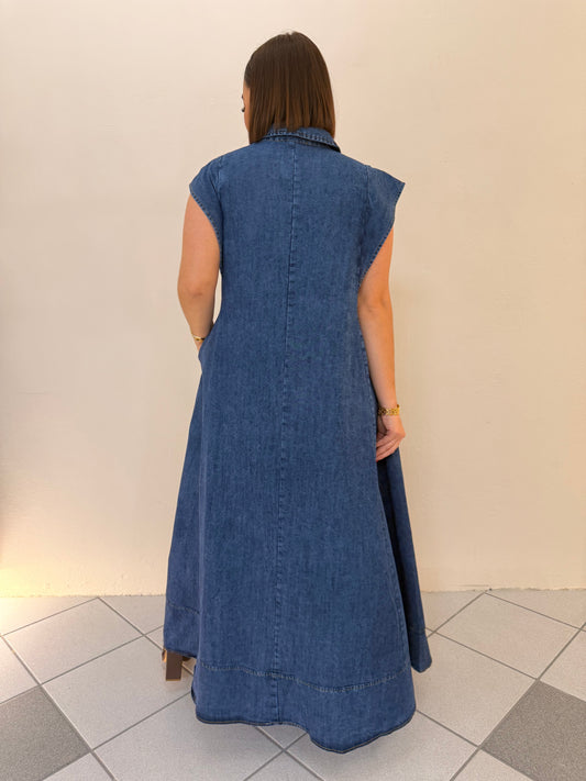 AINARA DARK DENIM DRESS
