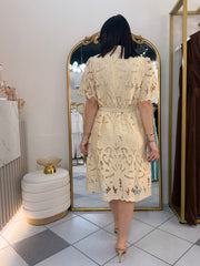 VESTIDO ELEGANTE CREMA