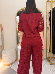 GALILEA" BURGUNDY ELEGANTE SET DOS PIEZAS