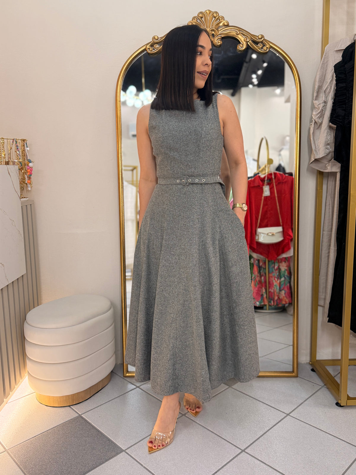 TIFANY" VESTIDO GRIS