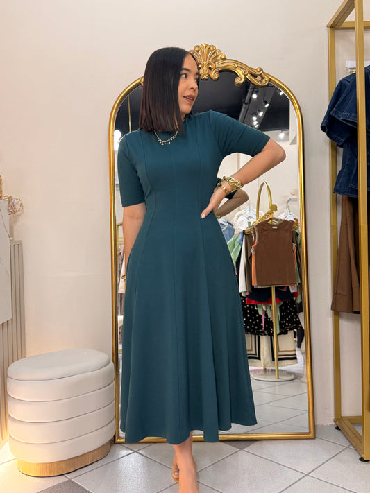 TEAL MIDI DRESS