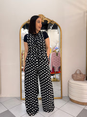 BLACK POLKA DOT SET