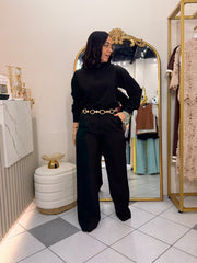THAINARA" SET NEGRO ELEGANTE