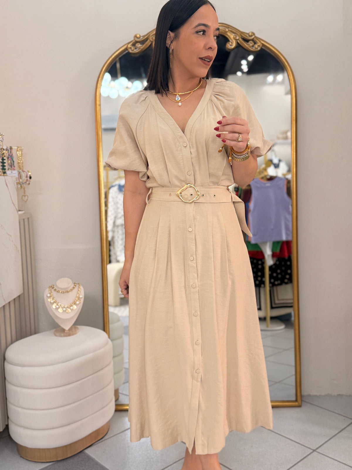 PAMELA BEIGE DRESS