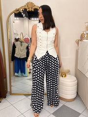 PANTALON NAVY POLKA DOT