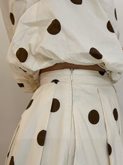 NAISHA BEIGE SET POLKA DOT