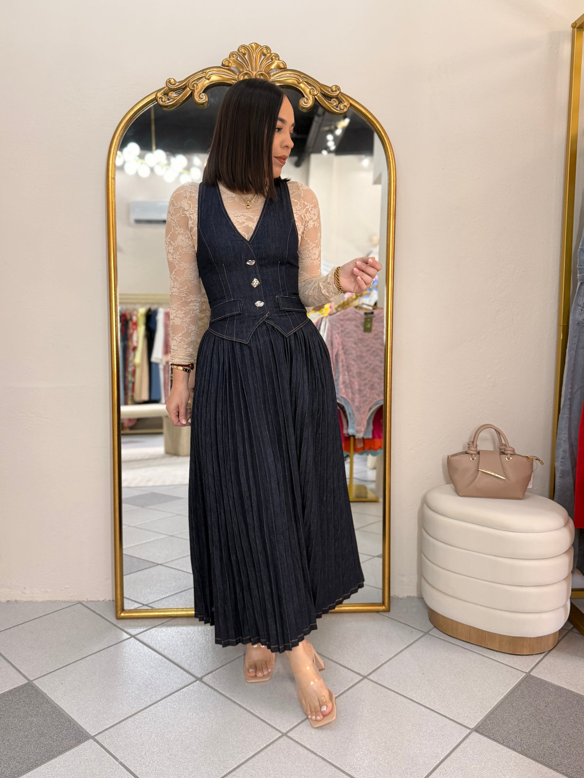 KAREN  DENIM DRESS