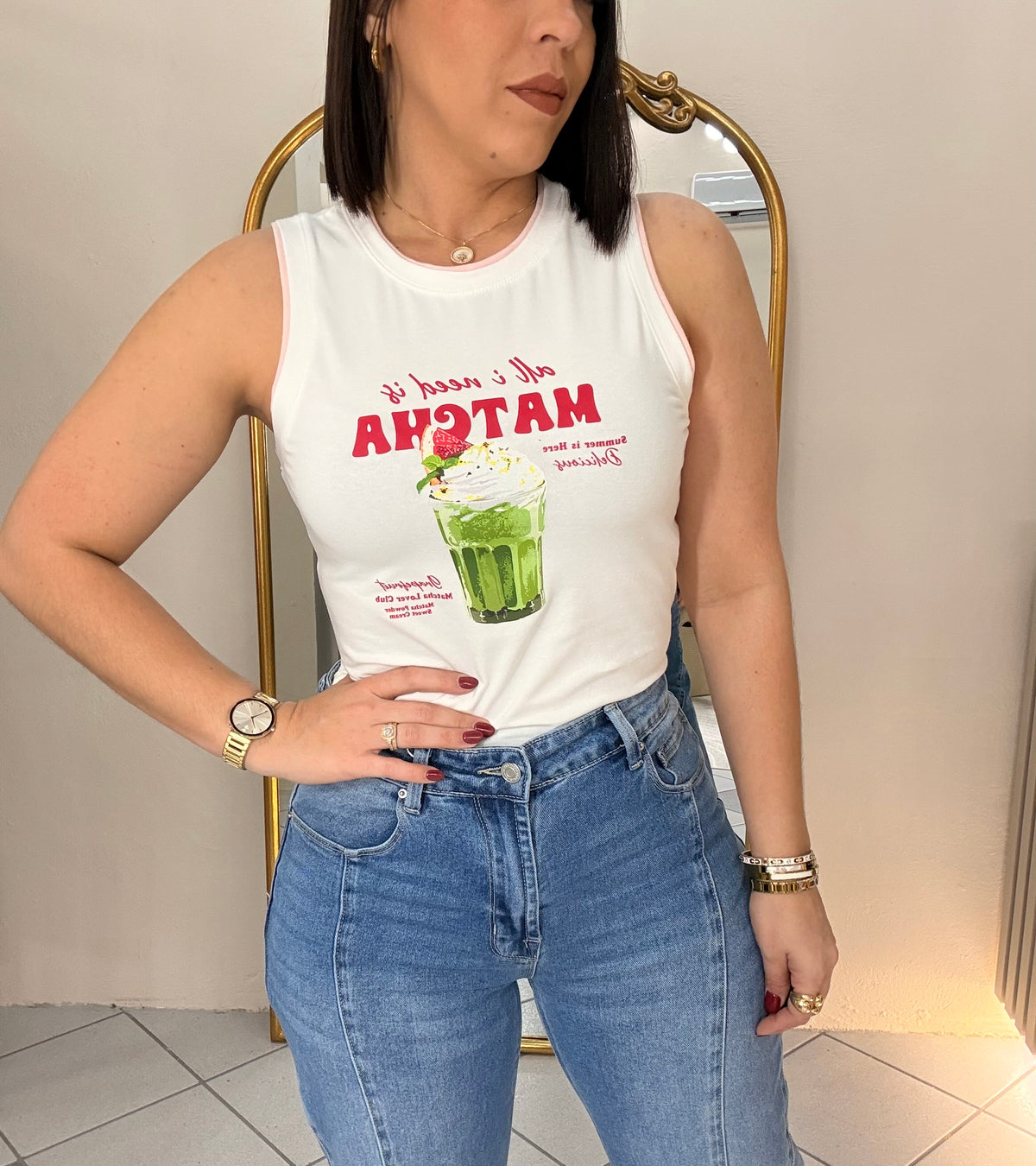 MATCHA WHITE TOP