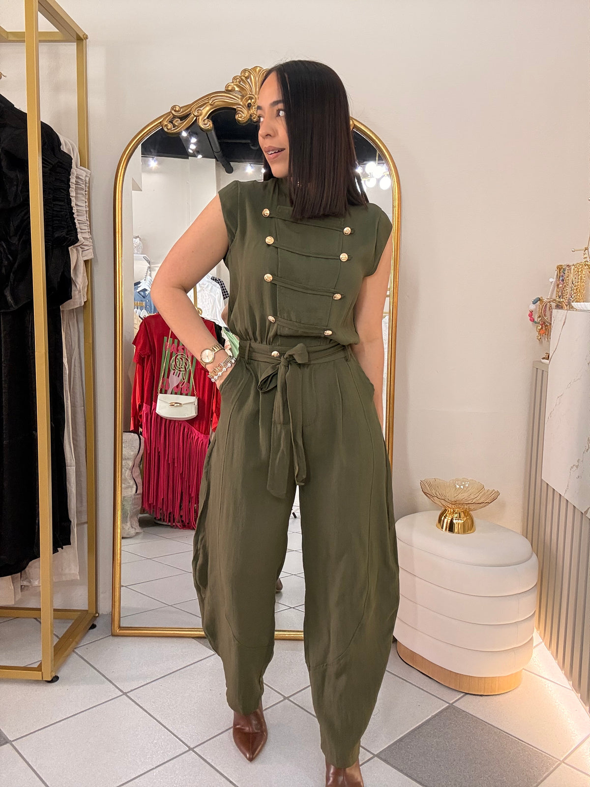 OLIVE NAPOLEON JUMPSUIT
