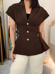 SACHA" VEST BROWN