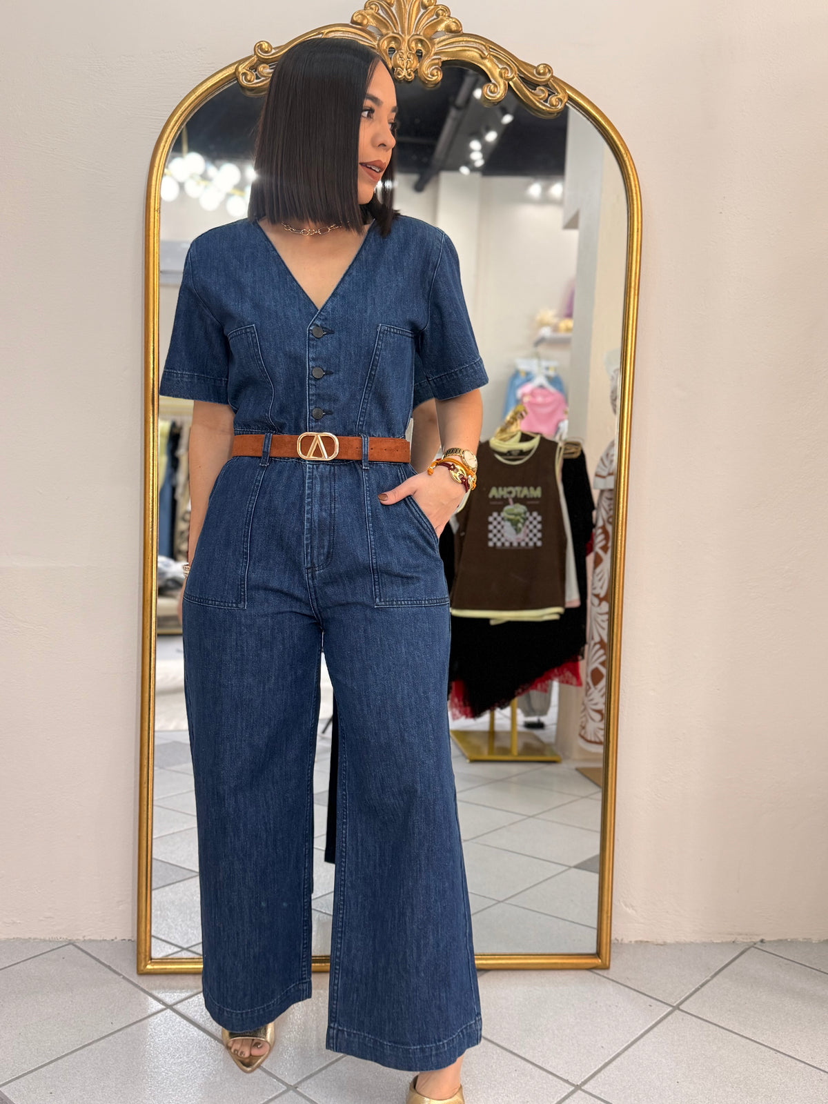 MICHELLE DENIM JUMPSUIT