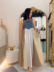 FERNANDA” DRESS DENIM CUADROS