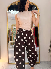BROWN/BEIGE  PANT BALLOON