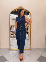 DENIM MIDI DRESS