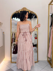 TRIANA" ROSE STRIPE DRESS