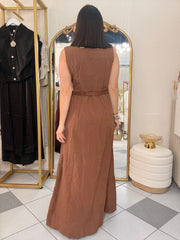 BROWN MAXI DRESS