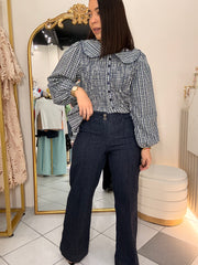 BLUSA CUADROS NAVY