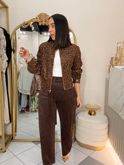 BROWN LEOPARDO JACKET