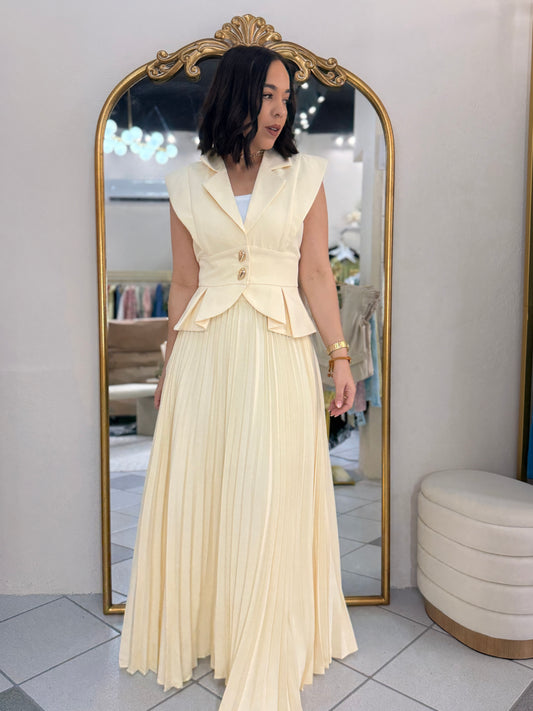 BEIGE ELEGANTE SET DOS PIEZAS