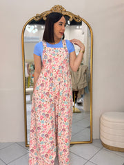 PINK JUMPSUIT FLOR  OVERSIZED NEW COLOR