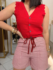 VEST TOP ROJO