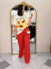 NAILA"  ORANGE PANTALÓN