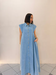 AINARA LIGHT DENIM DRESS